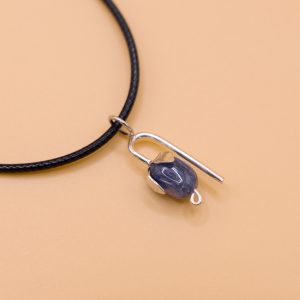 Blue bell inspired earrings and pendant made with kyanite crystal