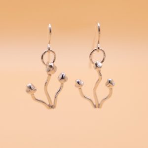 Three mushroom dangling earrings