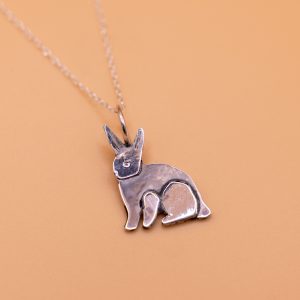 Silver Bunny Pendant – Sterling Silver Woodland Creatures Collection