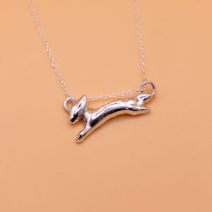 Running Fox Sterling Silver Pendant – Woodland Creatures Collection