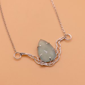 One-Off Elvish Inspired Stone Set Pendant