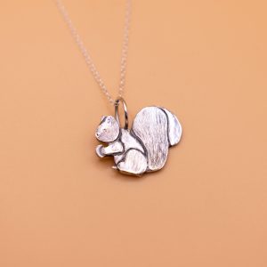 Squirrel Sterling Silver Pendant – Woodland Creatures Collection